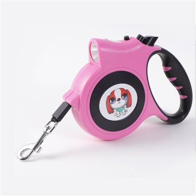 สายจูงสุนัขแบบพับเก็บได้พร้อมไฟฉาย